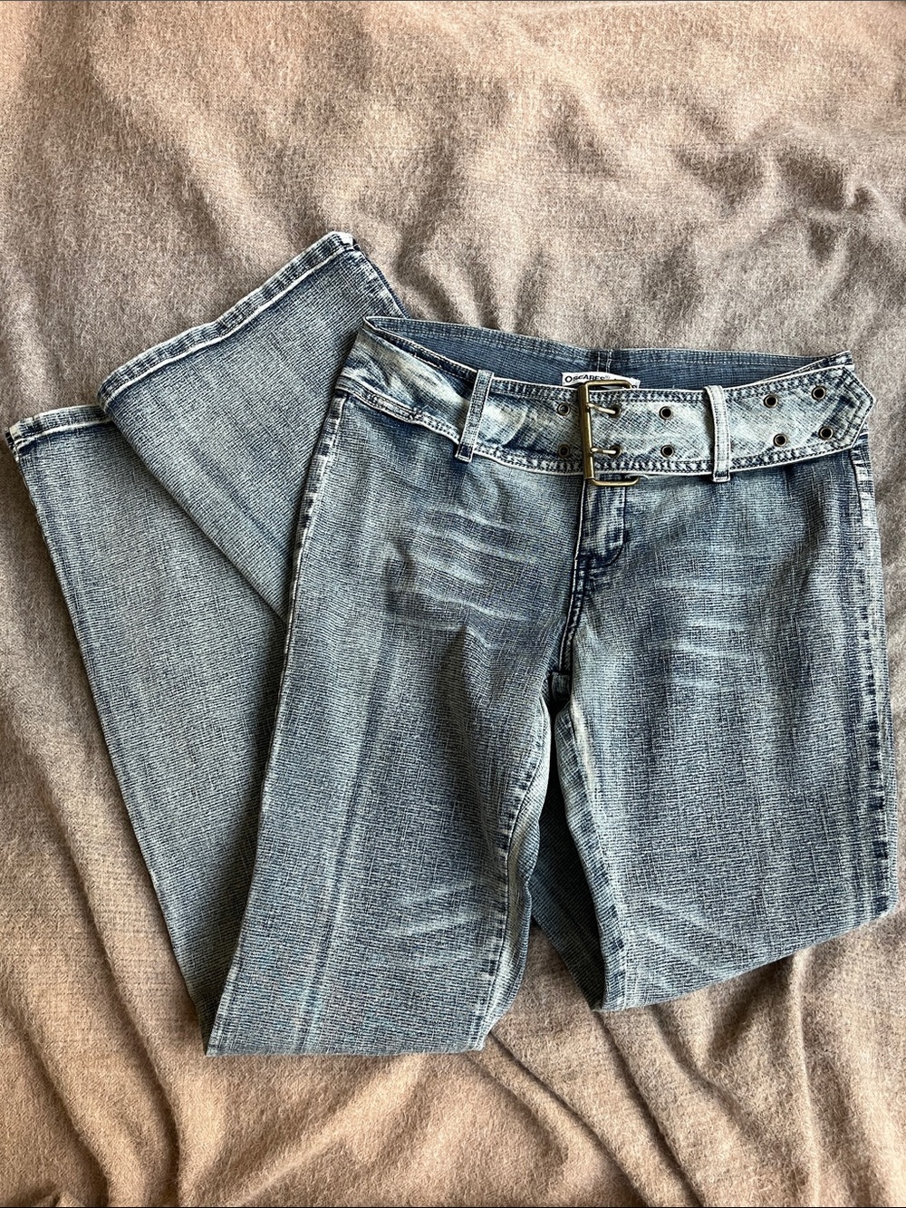 Y2K Flare Jeans in Blue Size Small
